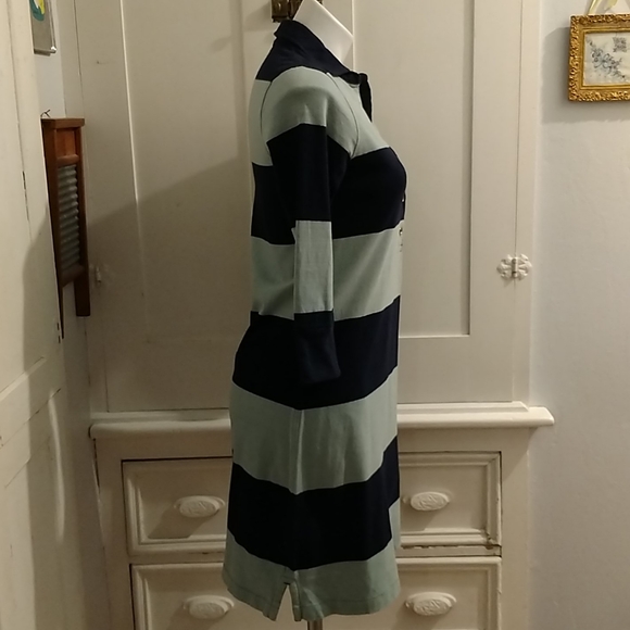 Gap green/blue striped dress Sz S - Picture 2 of 6